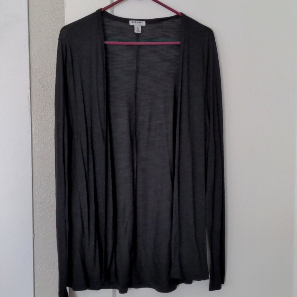 Old Navy Black Open Front Sweater